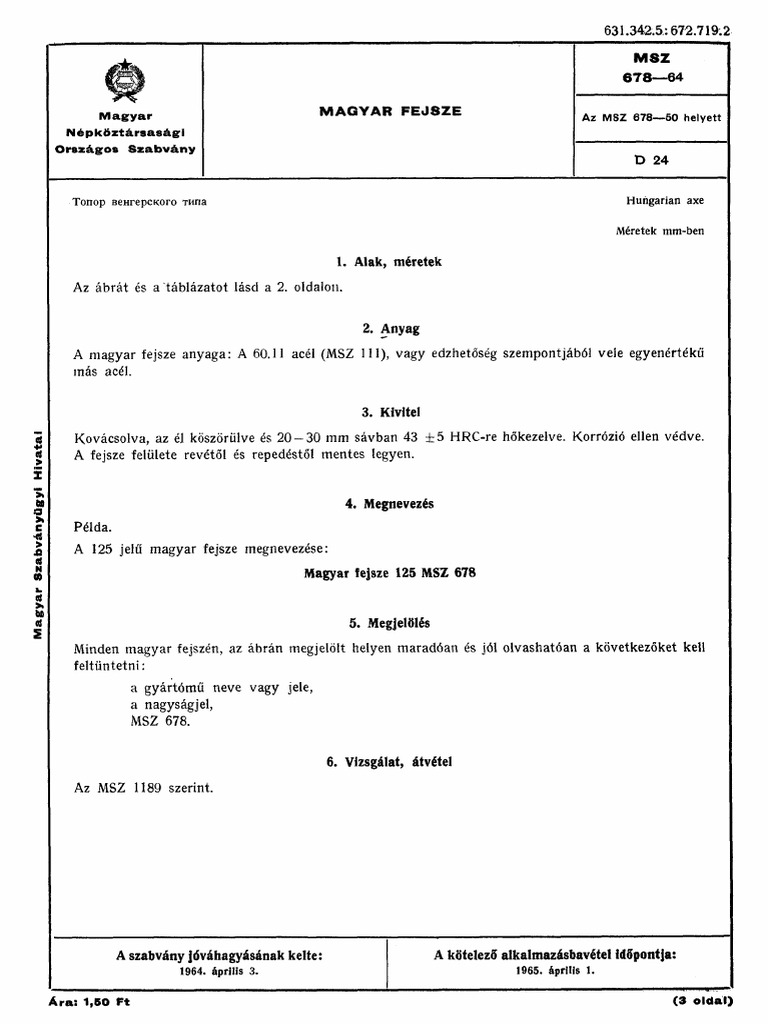 MSZ 678-1964 - 9375 | PDF