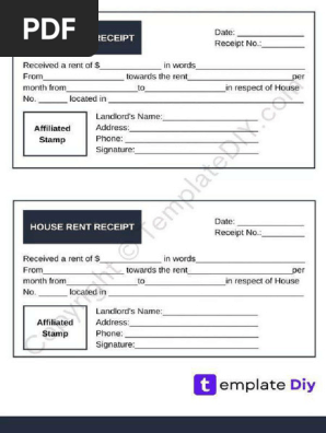 Home_House Rent Receipt Printable Template [Pdf & Word]
