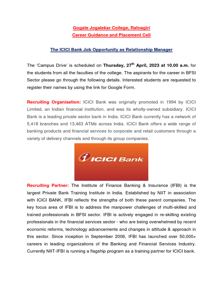 Niit Icici Drive Notice PDF Banks Economies