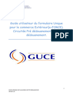 Guide Utilisateur eFORCE PROCEDURE DE PRE DEDOUANEMENT