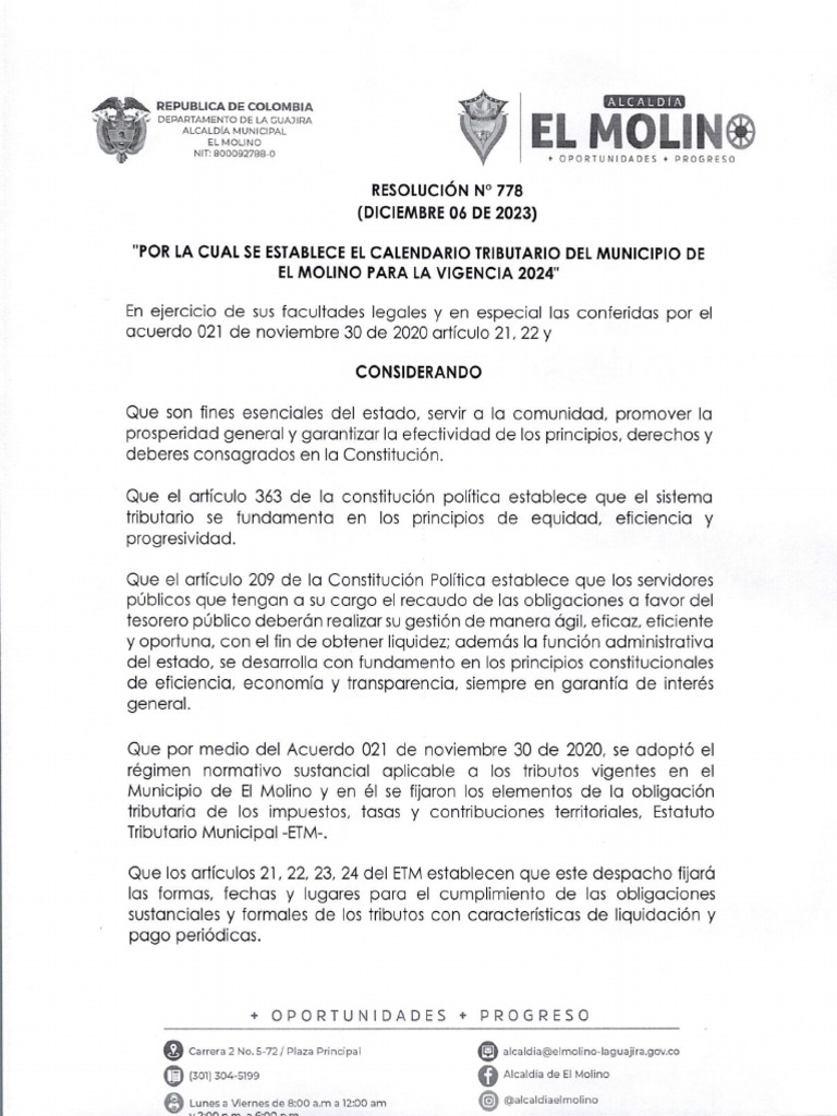 Calendario Tributario 2024 PDF