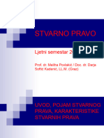 Stvarno Pravo Uvodna Predavanja