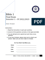 Bible 1 - (FINAL EXAM S1Y22-23)