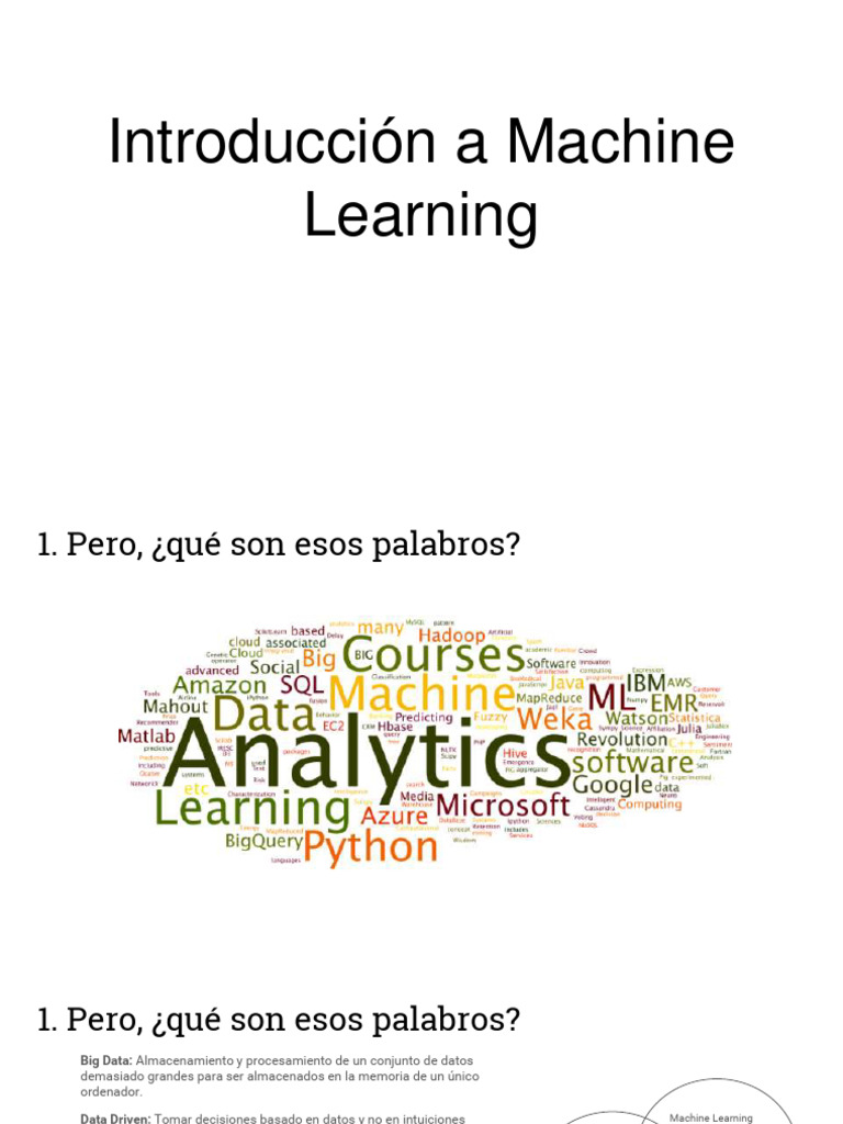 Introducción a Machine Learning y Big Data | PDF | Aprendizaje ...