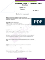 CBSE Class 12 Chemistry Sample Paper Solution Set 3
