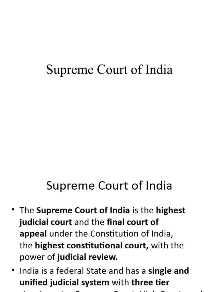 Supreme Court of India | PDF | Supreme Court Of India | Supreme Courts