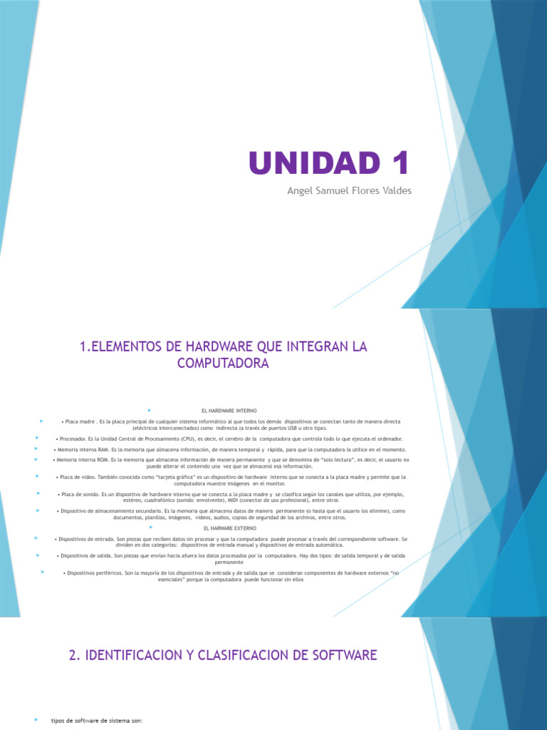 Componentes de Hardware y Software | PDF | Hardware de la computadora ...