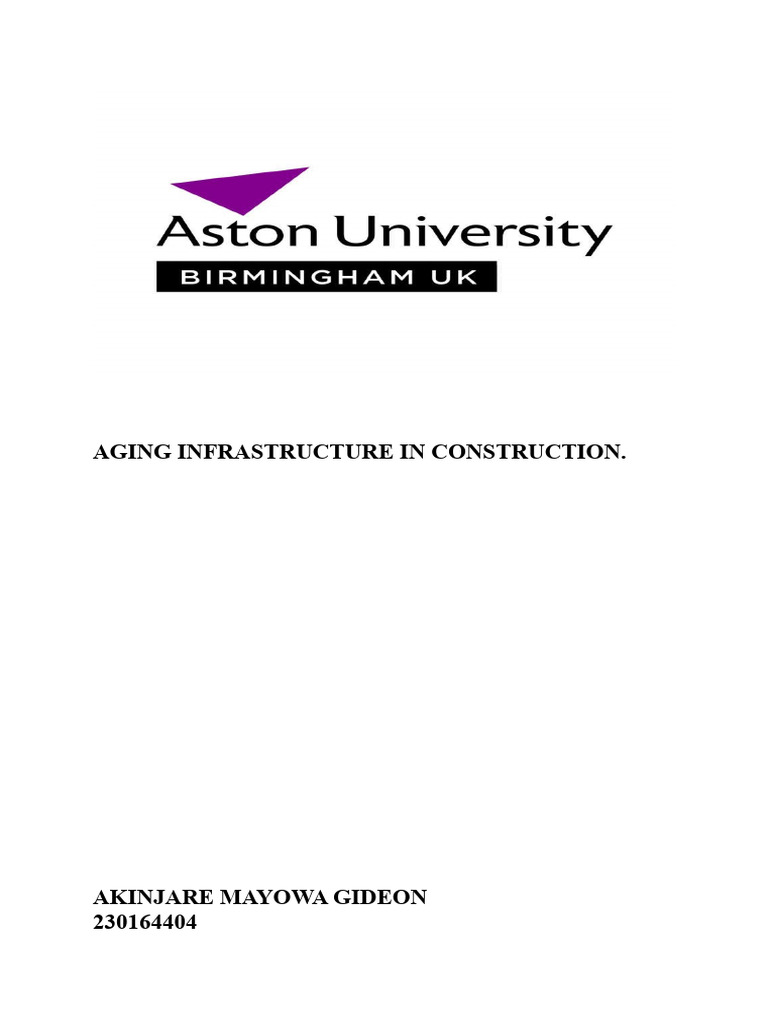 Solutions for Aging Infrastructure Issues | PDF | Infrastructure ...