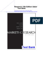 Instant Download Marketing Research 12th Edition Aaker Test Bank PDF Full Chapter