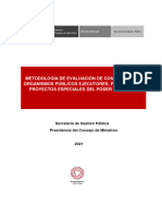 Metodologia de Evaluación de Ontinuidad de Organismos Públicos Ejecutores, Programas y Proyectos ESpeciales Del POder Ejecutivo