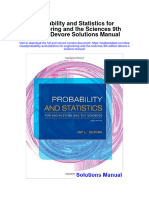 Instant download Probability and Statistics for Engineering and the Sciences 9th Edition Devore Solutions Manual pdf full chapter