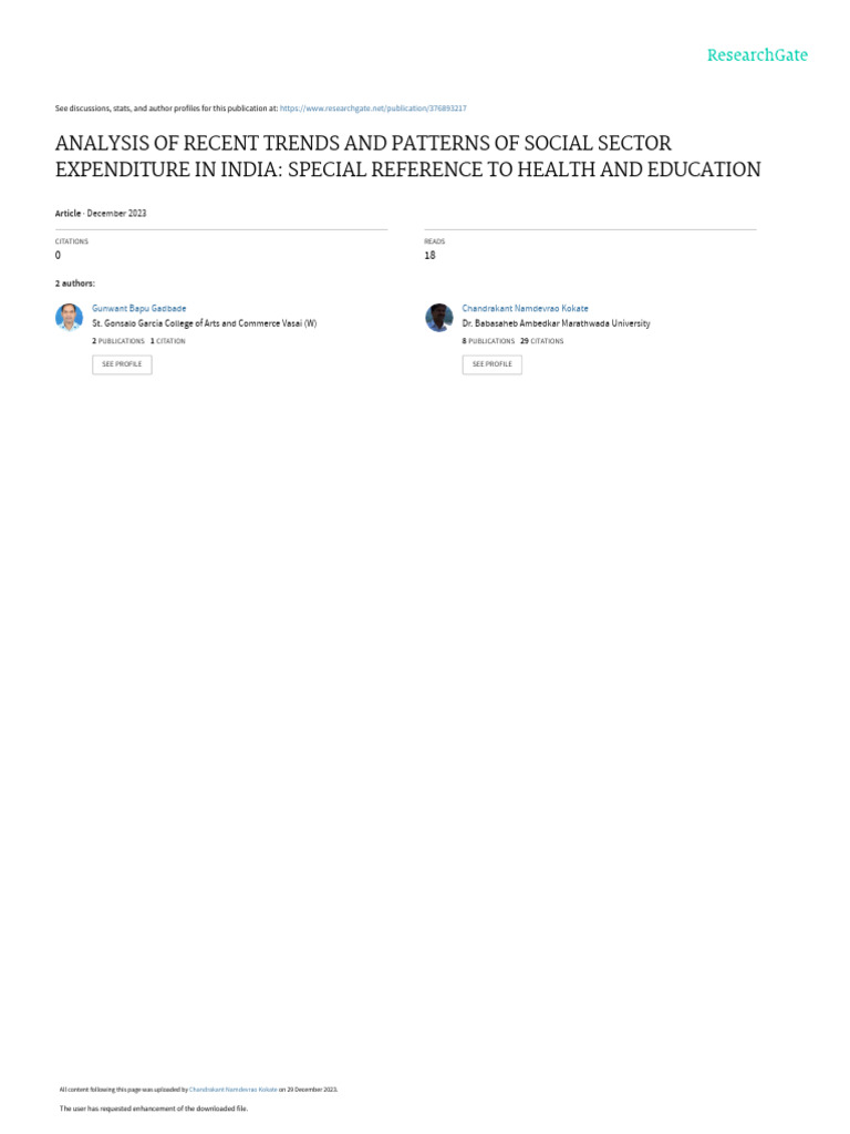 Trends in India's Social Sector Spending | PDF | Human Development ...