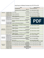 Schedule - IOCL Training - 2023 - Revised