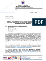 Memo - Request For Facilitation of The Certification