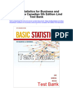 Instant Download Basic Statistics For Business and Economics Canadian 5th Edition Lind Test Bank PDF Full Chapter