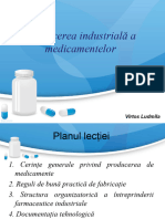 Tehnologie Fatmaceutica - Tema 4 - Producța Industrială A Medicamentelor