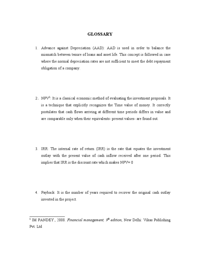 Key Financial Terms Explained | PDF