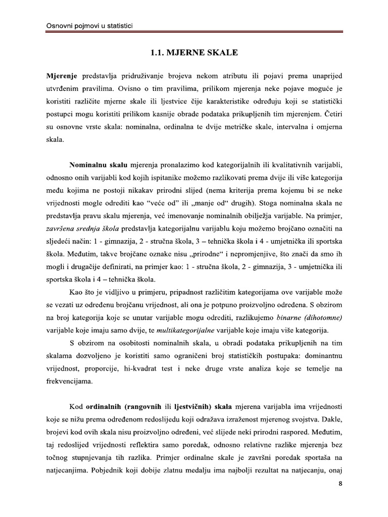 Mjerne Skale I Uzorkovanje 2 | PDF
