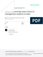 Factors - Influencing - Career - Choice - of - Management Students in India