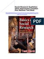 Instant Download Basics of Social Research Qualitative and Quantitative Approaches Canadian 1st Edition Neuman Test Bank PDF Full Chapter