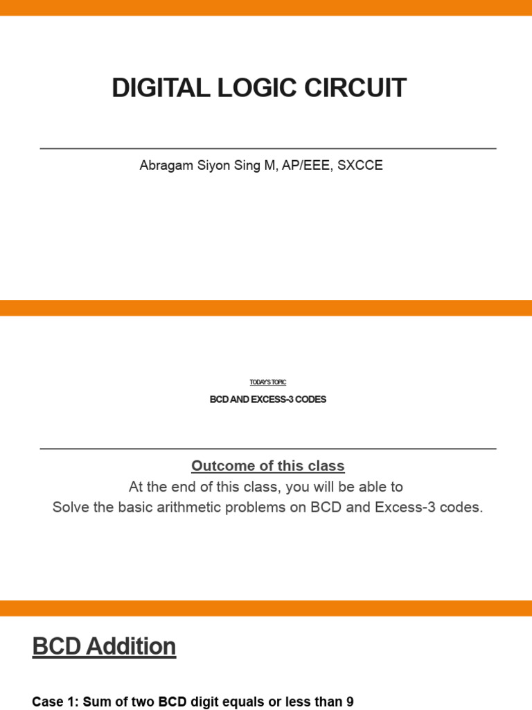 Excess 3 Binary Coded Decimal