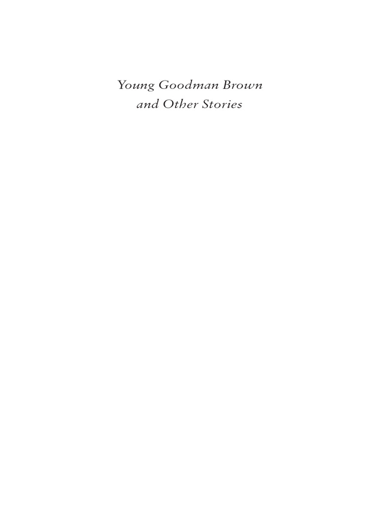 Young goodman brown extract pdf