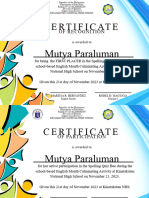 Certificate Intramurals