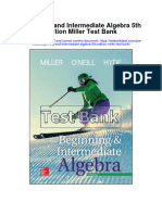Instant Download Beginning and Intermediate Algebra 5th Edition Miller Test Bank PDF Full Chapter