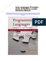 Instant Download Programming Languages Principles and Practices 3rd Edition Louden Solutions Manual PDF Full Chapter