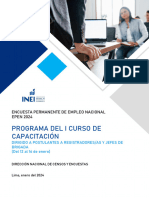 PROGRAMA DEL I CURSO DE CAPACITACION DE ACTUALIZACION CARTOGRAFICA Y REGISTRO DE VIVIENDAS 11012024 (Participantes)