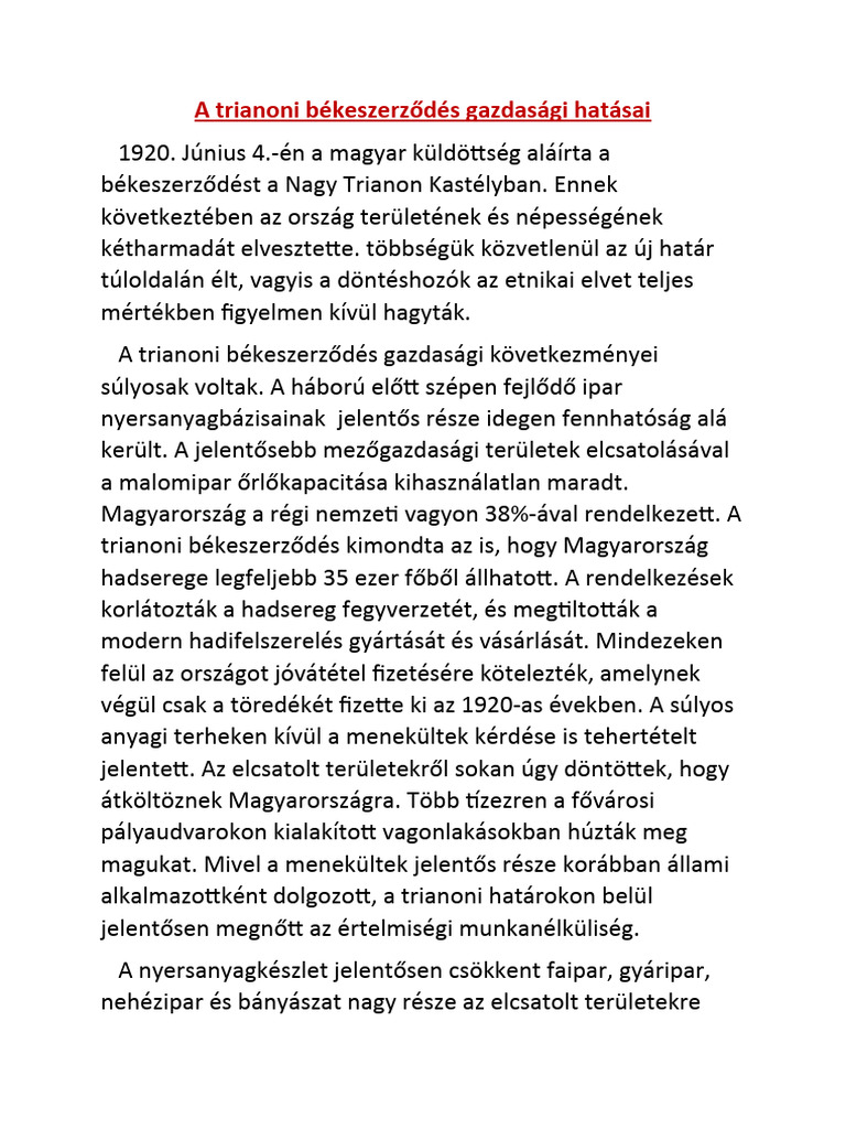 Trianon Esszé | PDF