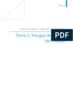 Tema 2. Riesgos Derivados Del Trabajo: Bienestar Laboral y Organizaciones Saludables