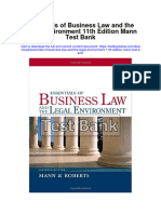 Instant Download Essentials of Business Law and The Legal Environment 11th Edition Mann Test Bank PDF Full Chapter