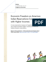 Economic Freedom On American Indian Reservations Corresponds With Higher Incomes
