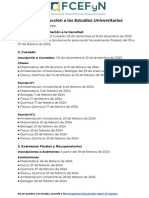 Calendario CINEU 2024. VERANO. Todas Las Materias