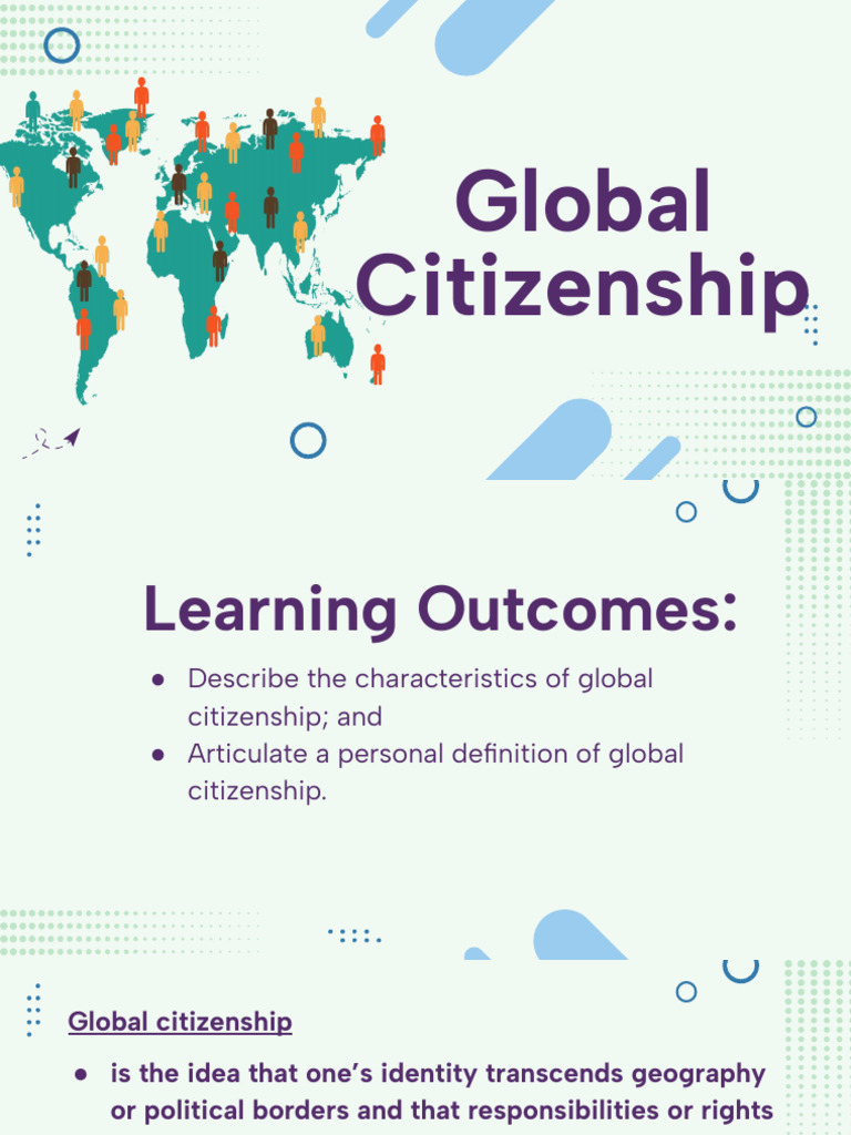 Global Citizenship - Group 6 | PDF | Sustainable Development ...