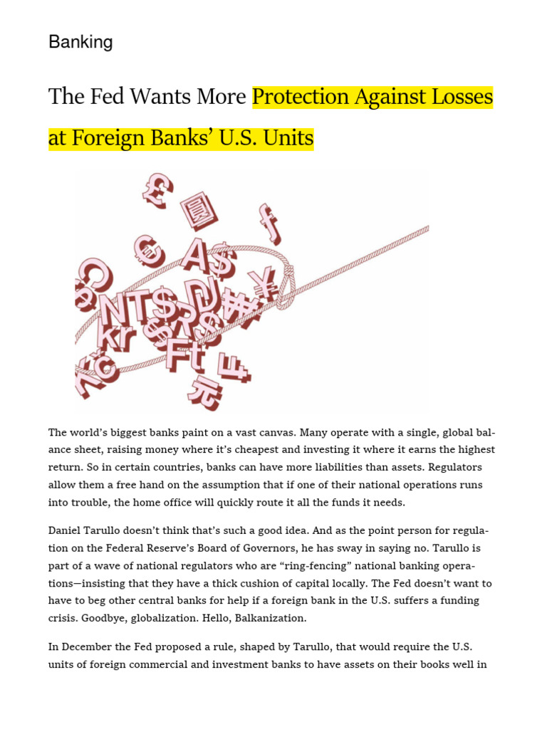 The Fed Wants More Protection | PDF | Politics