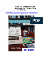 Instant Download Math For Business and Finance An Algebraic Approach 1st Edition Slater Test Bank PDF Full Chapter