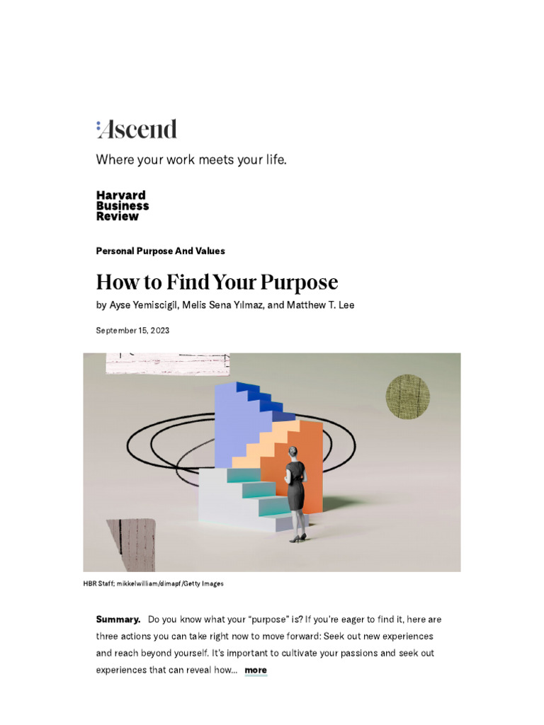 How To Find Your Purpose Pdf Experience Feeling