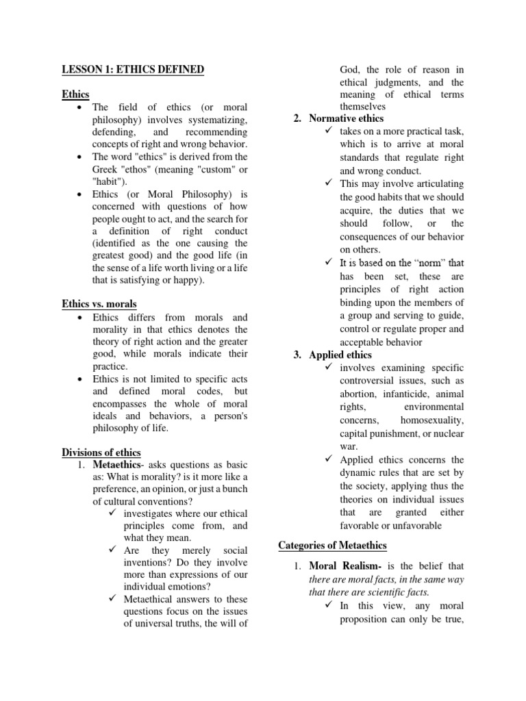 Ethics Pdf Morality Relativism