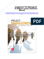 Instant Download Project Management The Managerial Process 7th Edition Larson Solutions Manual PDF Full Chapter