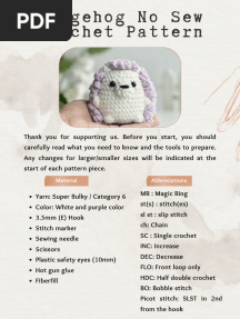 Hedgehog No Sew 1