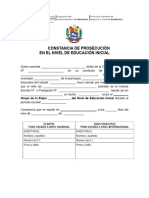 Constancia de Prosecución Inicial