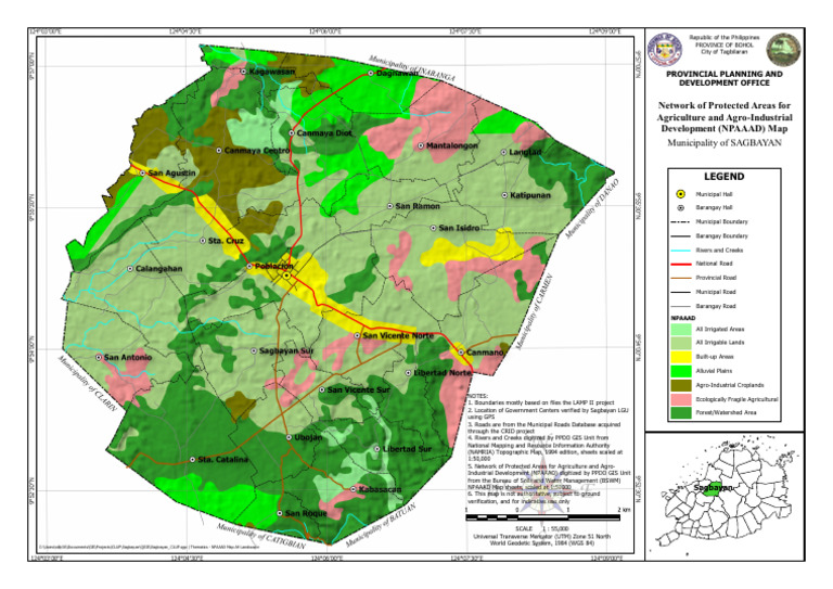 Sagbayan NPAAAD Agricultural Map | PDF | Map | Geographic Information ...
