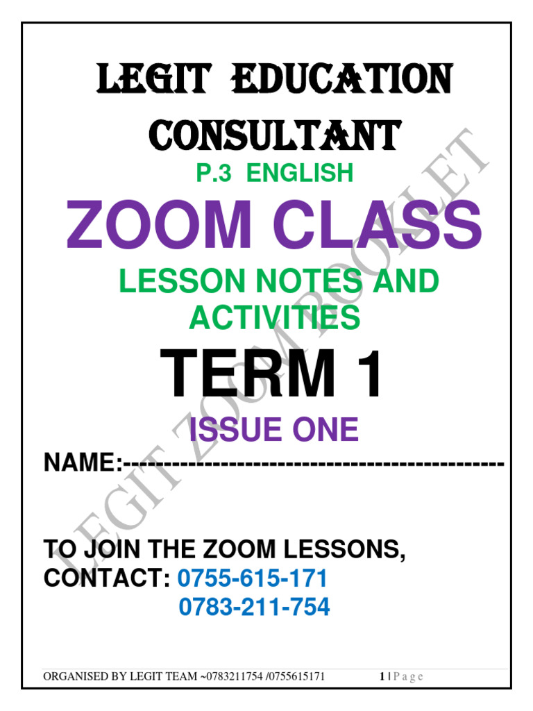 P_3 Legit English Zoom Class Notes PDF Noun Grammatical Gender