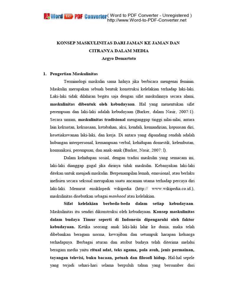 Maskulinitas Ind1 | PDF