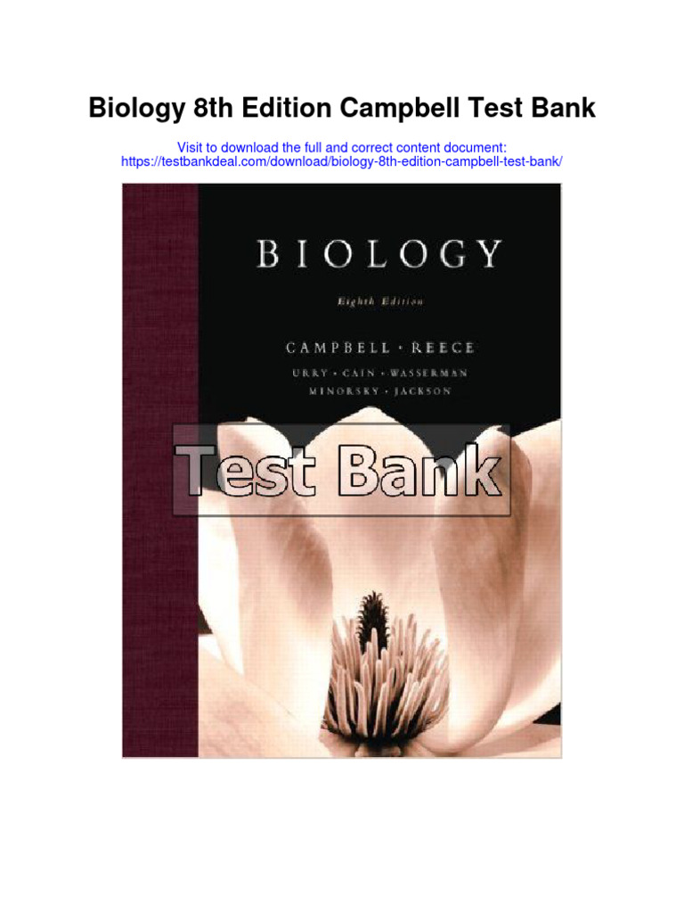 Instant Download Biology 8th Edition Campbell Test Bank PDF Full Chapter | PDF | Heat Transfer