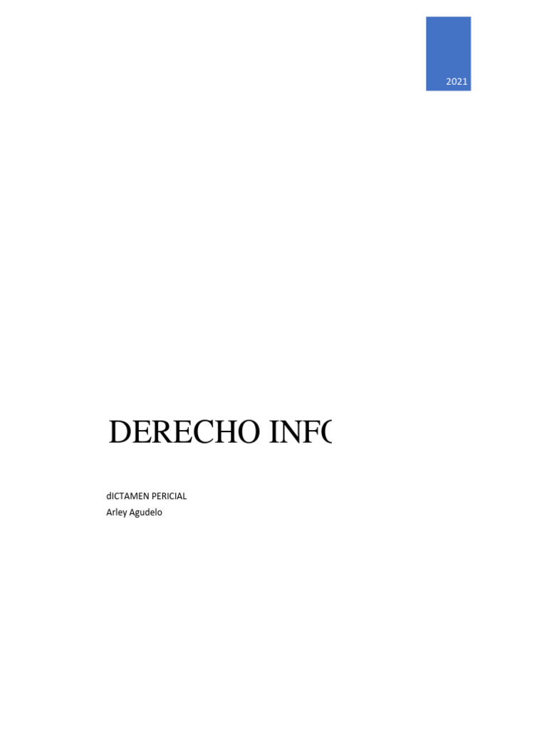 Derecho Informatico | PDF | Informática | Archivo de computadora