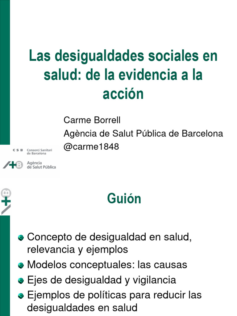 Las Desigualdades Sociales en Salud | PDF | Desigualdad social ...