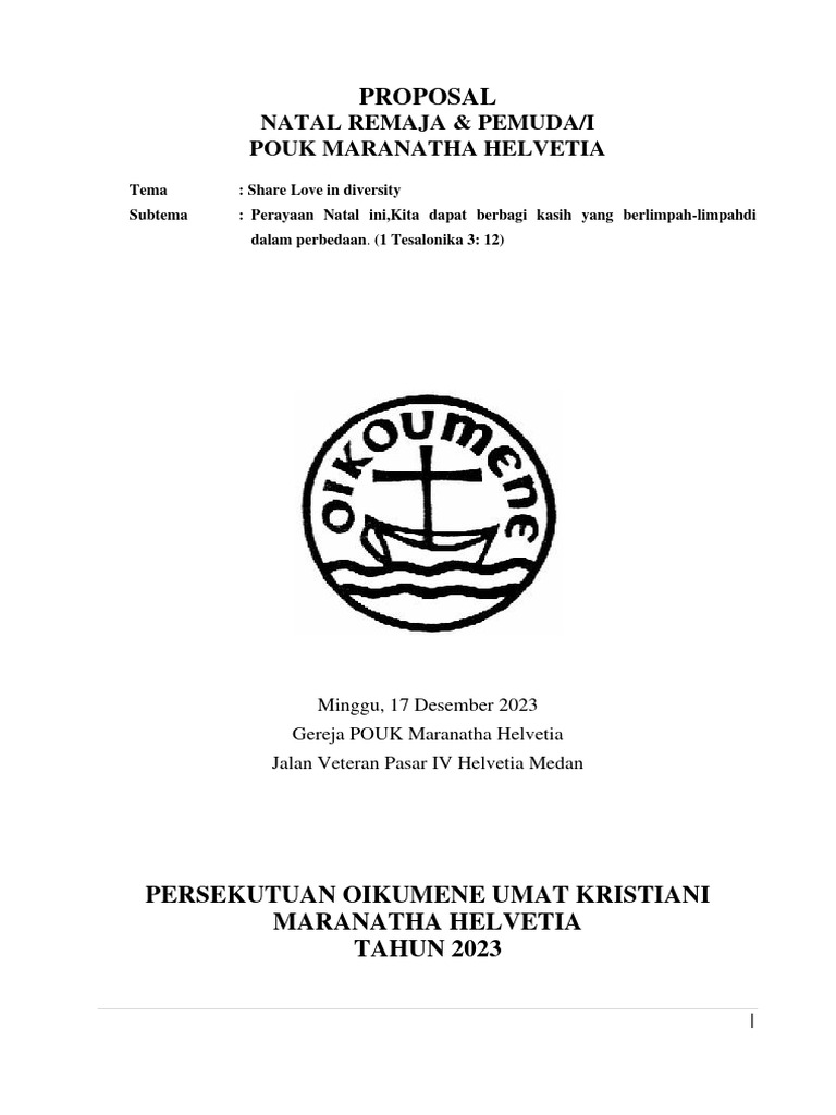 Perayaan Natal Remaja POUK 2023 | PDF